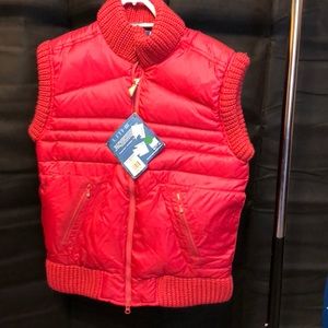Hot pink down winter vest